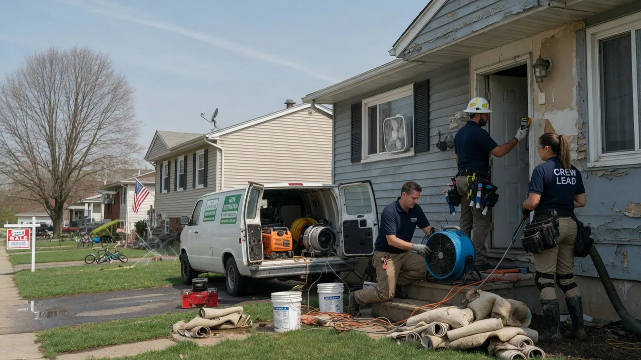 Flood Cleanup in Bellville, TX near me